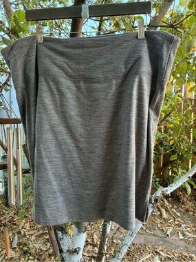 WoolX Monroe a line skirt. Knee-length Gray. Size 1X